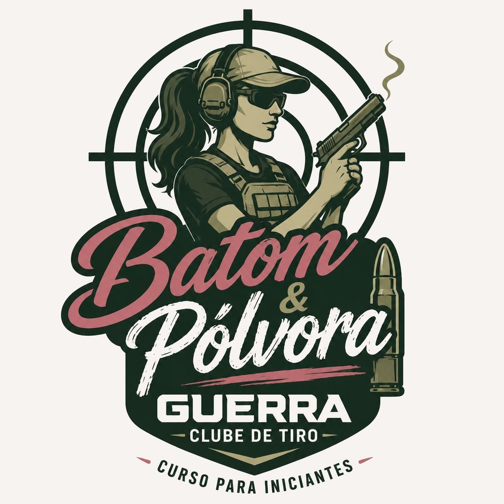 Logo do Batom & Pólvora — GUERRA Clube de Tiro